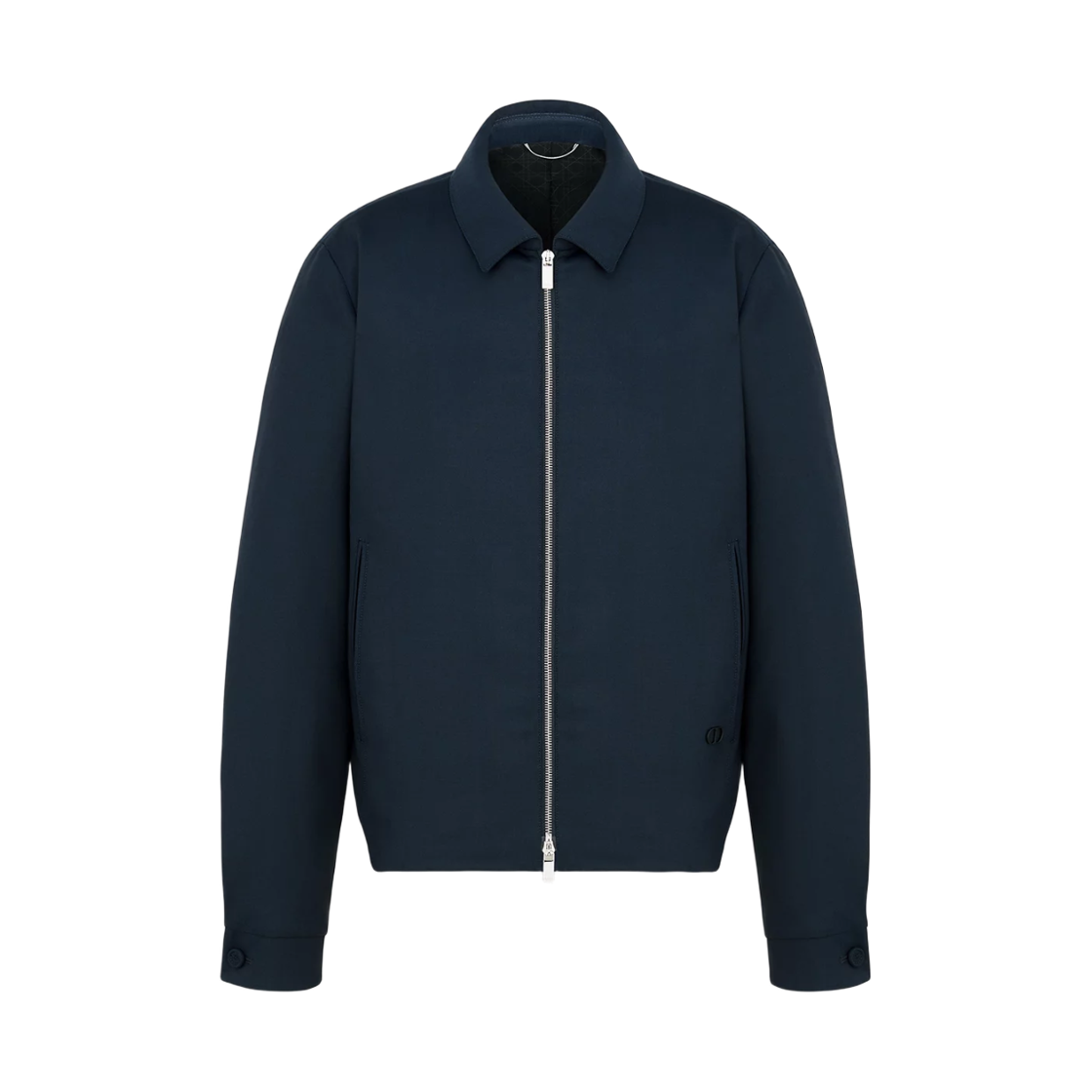 디올 버진 울 블렌드 지퍼 자켓 네이비 블루(Dior Virgin Wool Blend Zipped Jacket Navy Blue)