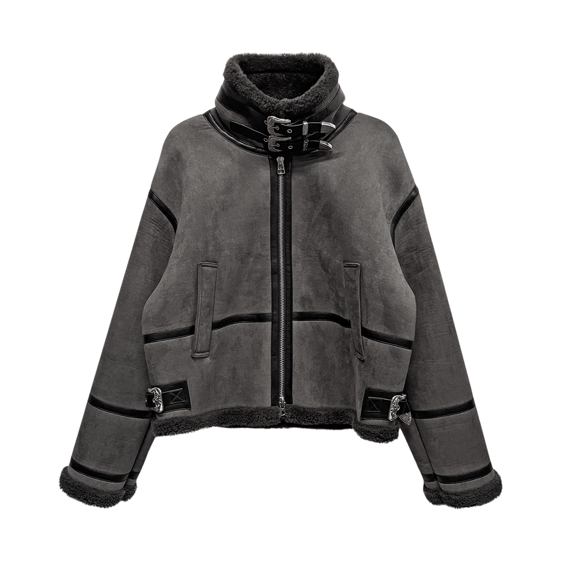 랜 아카이브 0086 더블 버클 웨스턴 무스탕 - 그레이(LAN ARCHIVE 0086 Double Buckle Western Mustang - Gray) - 3