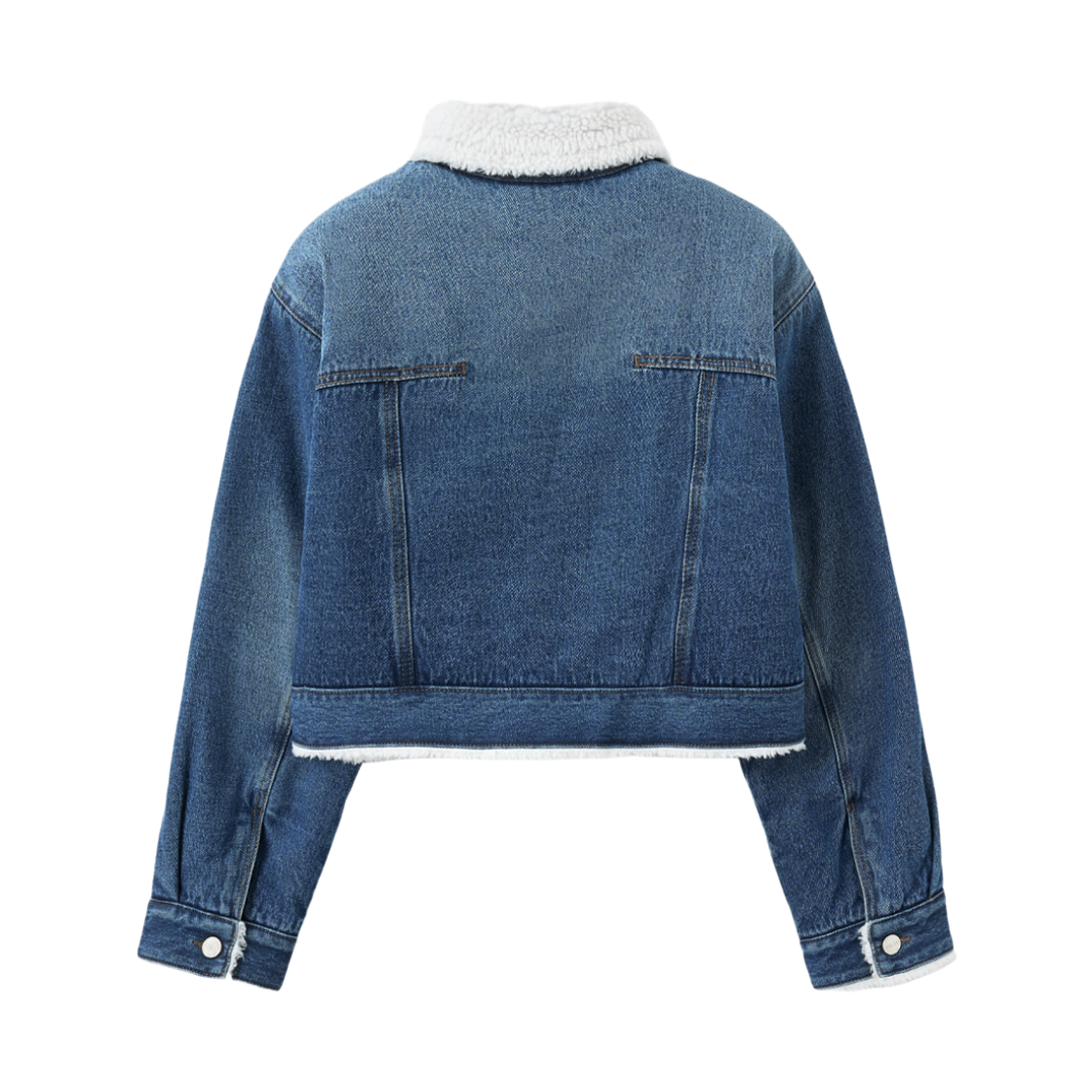 마리떼 프랑소와 저버 헤리티지 데님 셔링 자켓 블루(Marithe Francois Girbaud Heritage Denim Shearling Jacket Blue) - 2