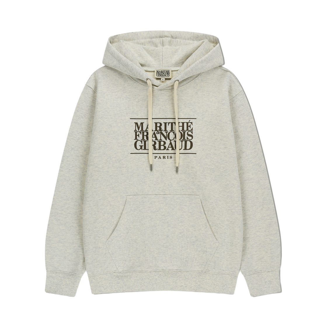- Marithe Francois Girbaud Classic Logo Hoodie Oatmeal