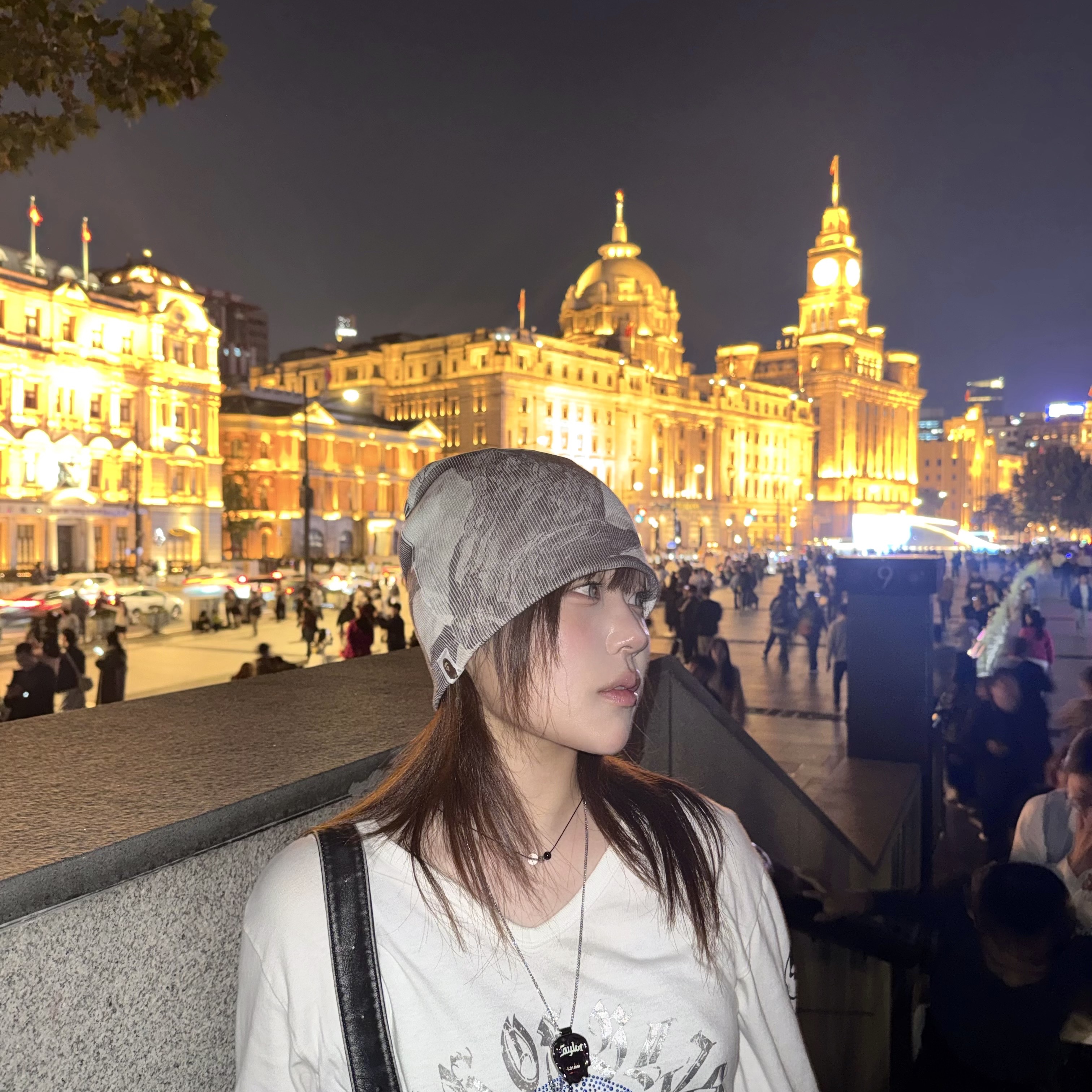 BAPE Tree Edge Camo Knit Cap White 착용 스타일 - 3