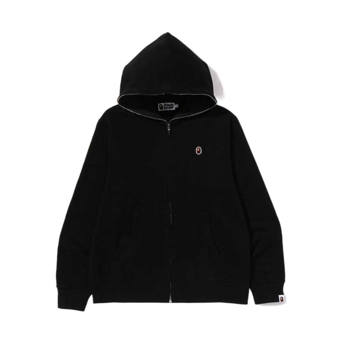 베이프 원 포인트 레귤러 핏 풀 집 후드 블랙(BAPE One Point Regular Fit Full Zip Hoodie Black) - 1