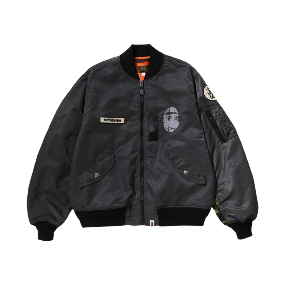 베이프 멀티 패치 봄버 자켓 블랙(BAPE Multi Patch Bomber Jacket Black) - 1