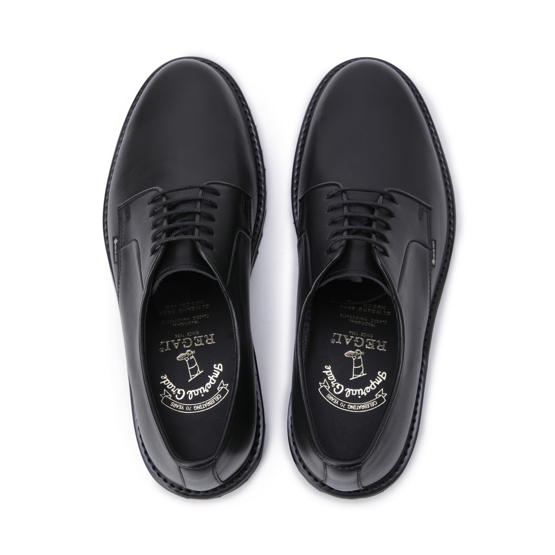 리갈 201 남성 고어텍스 플레인토 더비 블랙(REGAL Men’s GORE-TEX 201 Plain-Toe Derby Shoes Black) - 4