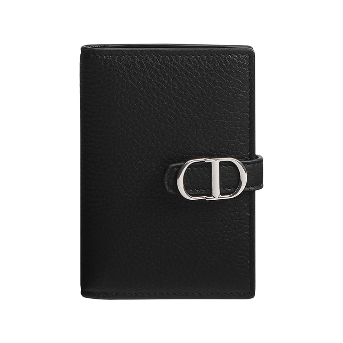 2LLCH202MAL-H00N Dior Normandie Grained Calfskin Card Holder Black