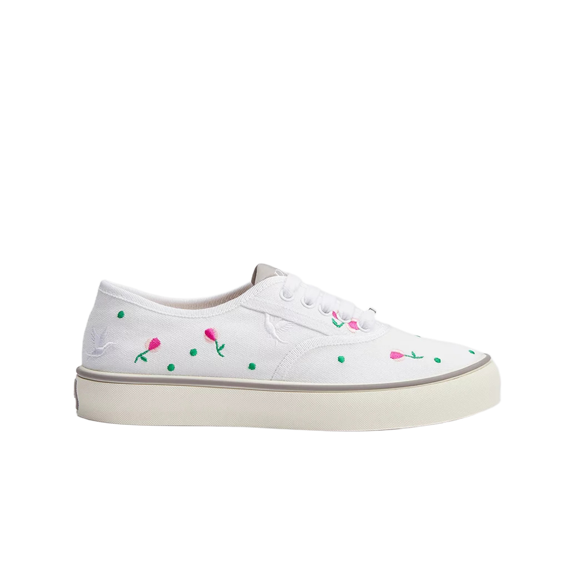 KCK525DFC-S10W (W) Dior Dioramour Saltwind Doves & Roses Motif Embroidery Sneakers White