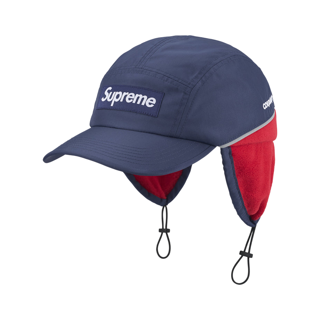 슈프림 폴라텍 라인드 패커블 이어플랩 캠프 캡 네이비 - 25FW(Supreme Polartec Lined Packable Earflap Camp Cap Navy - 25FW)