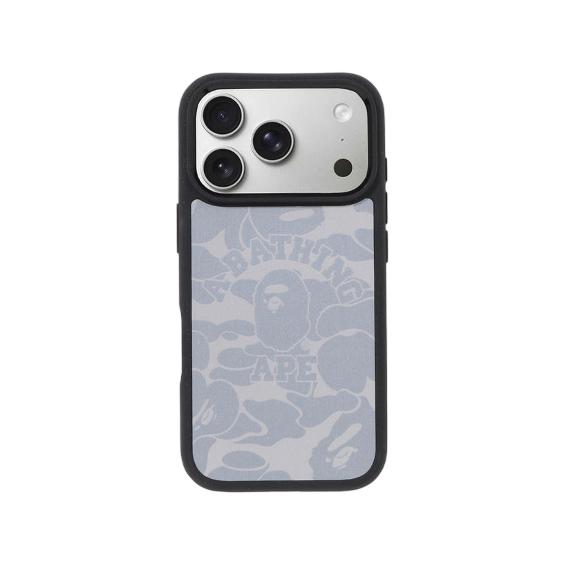 - BAPE Solid Camo iPhone 17 Pro Case Silver
