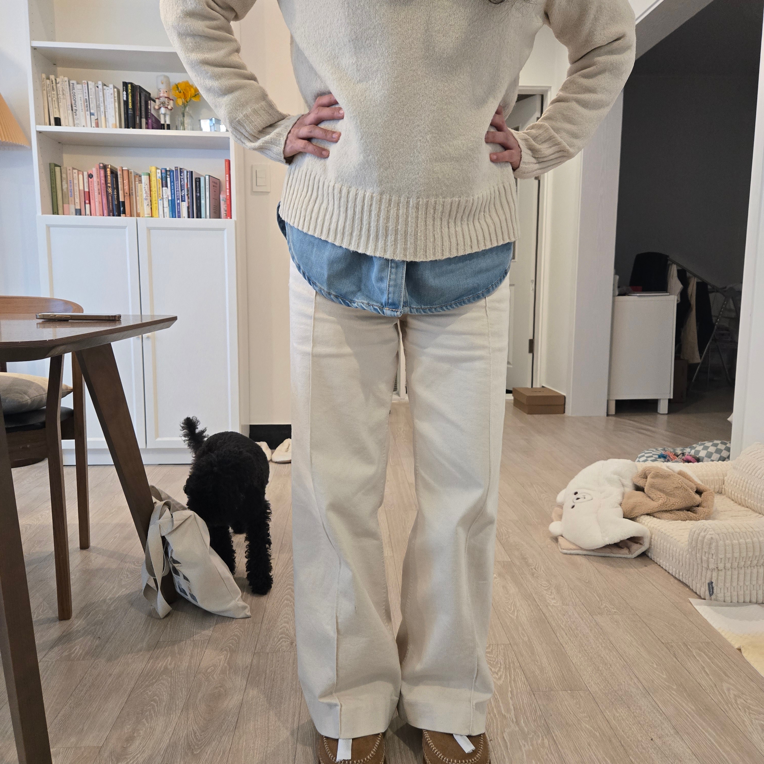 (W) UGG Tasman Alpine Chestnut 착용 스타일 - 1