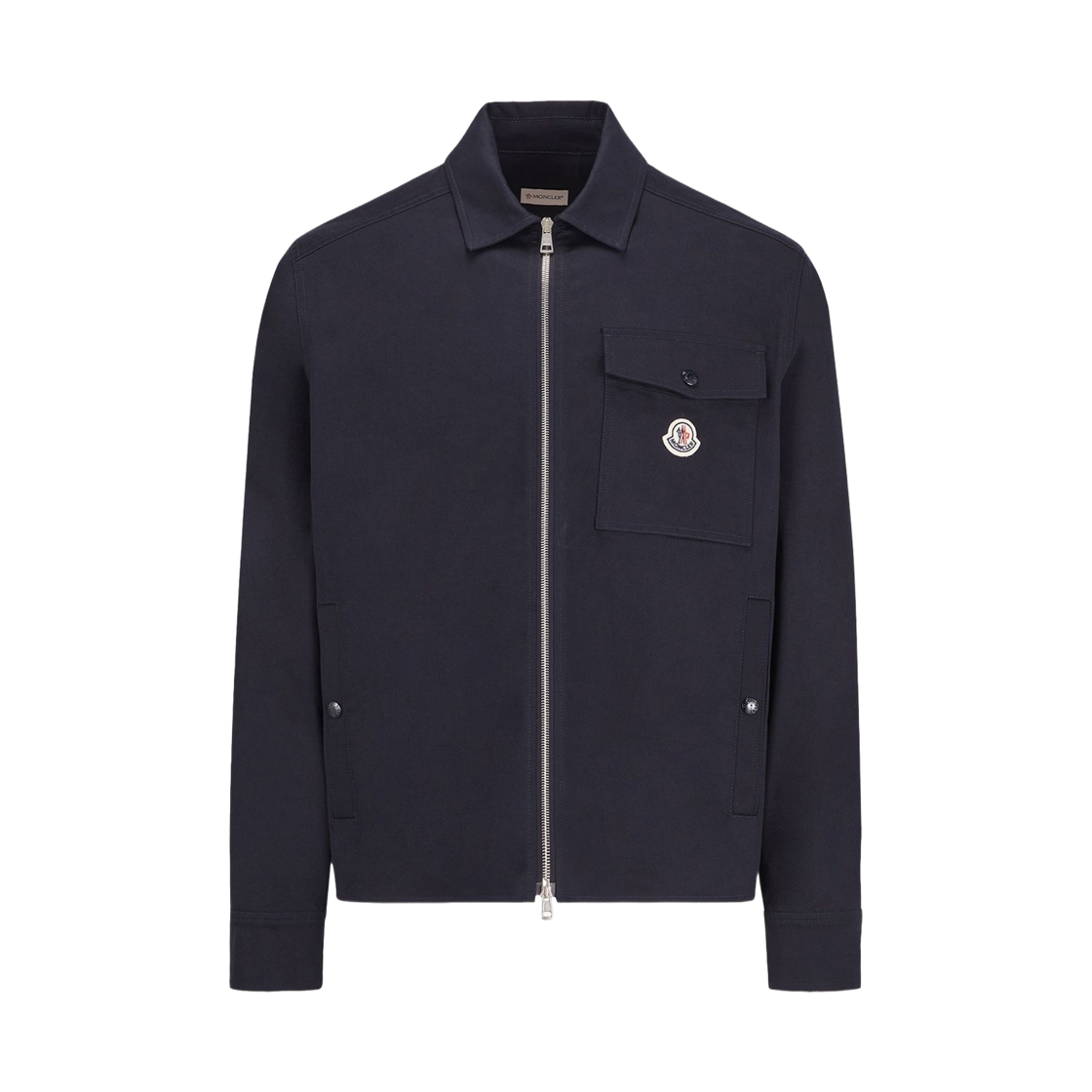 몽클레르 코튼 블렌드 개버딘 셔츠 자켓 네이비 블루 - 26SS