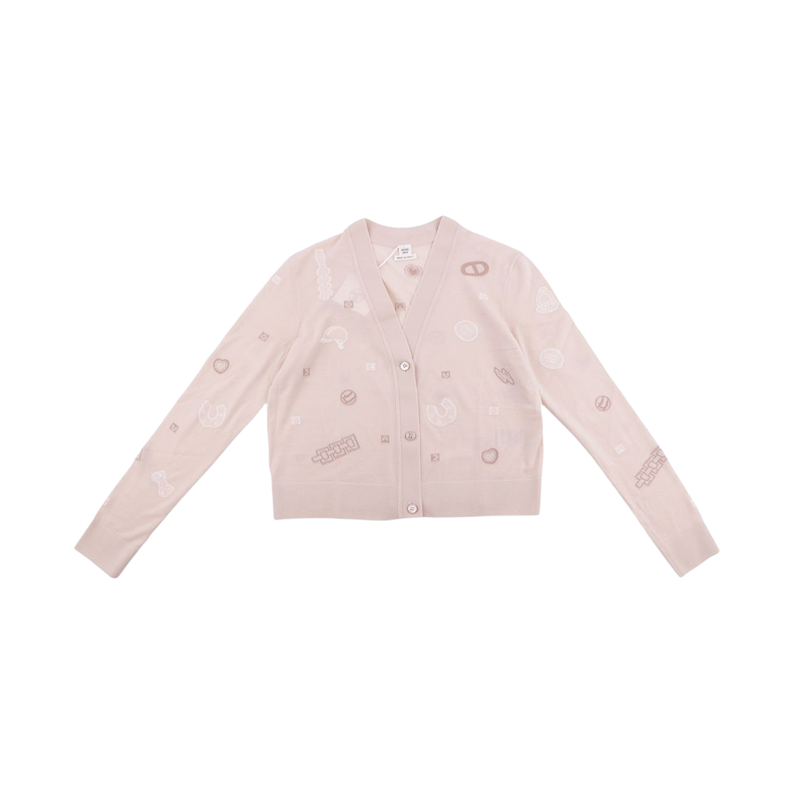 (W) 에르메스 캔디 리브리 반다나 라이트 롱슬리브 가디건 블랑 시그네((W) Hermes Candy Libris Bandana Light Long Sleeve Cardigan Blanc Cygne)