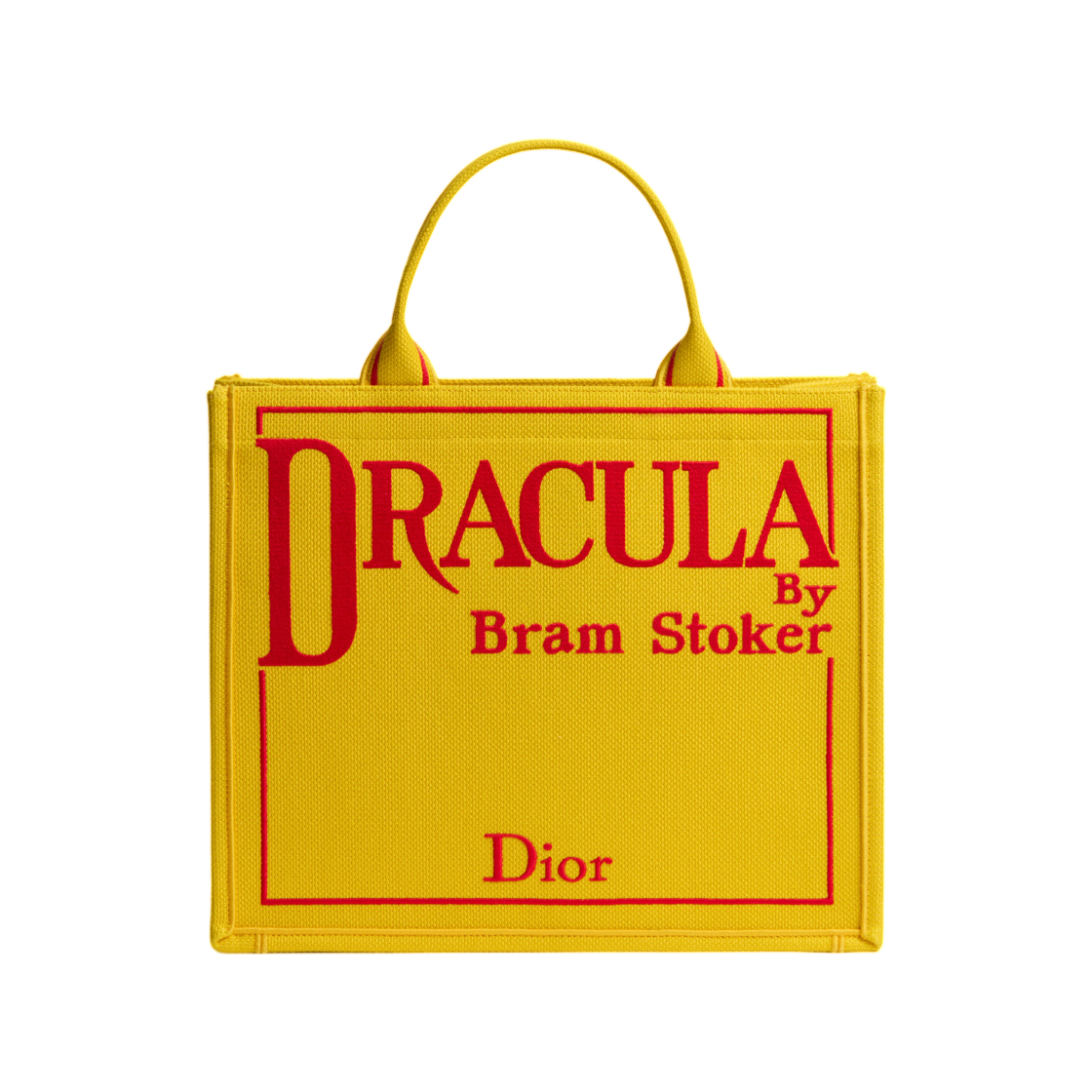 1BTSH299JAA-H20E Dior Medium Dior Book Tote with Strap Book Cover Embroidery Yellow Red