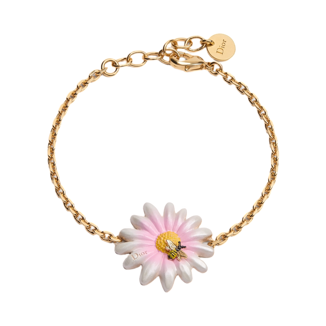 B3254WOMLQ-D345 (W) Dior Daisy Bracelet Finish Metal and Lacquer Gold