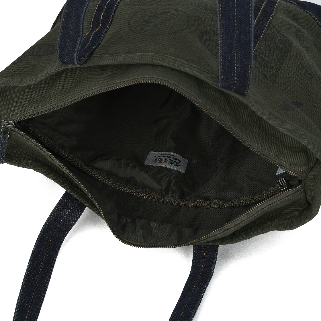 디스이즈네버댓 x 그레이트풀 데드 아이코노그래피 토트백 카키(Thisisneverthat x Grateful Dead Iconography Tote Bag Khaki) - 5