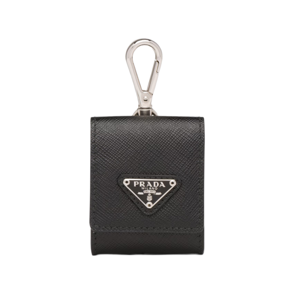 프라다 사피아노 레더 에어팟 케이스 블랙(Prada Saffiano Leather AirPods Case Black)