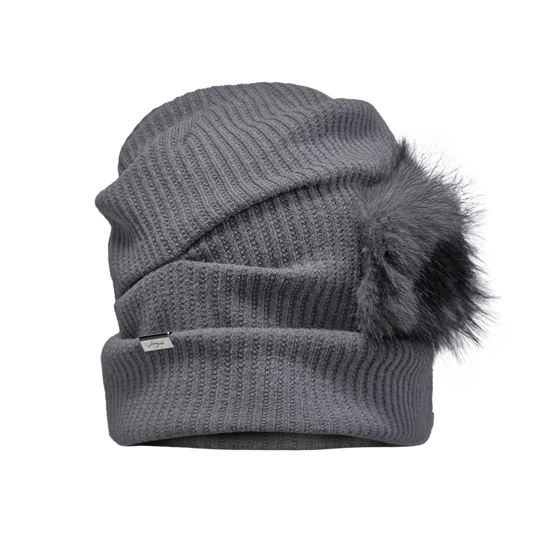 26ACC101 JUNGDO Fluffy Form Beanie . Gray