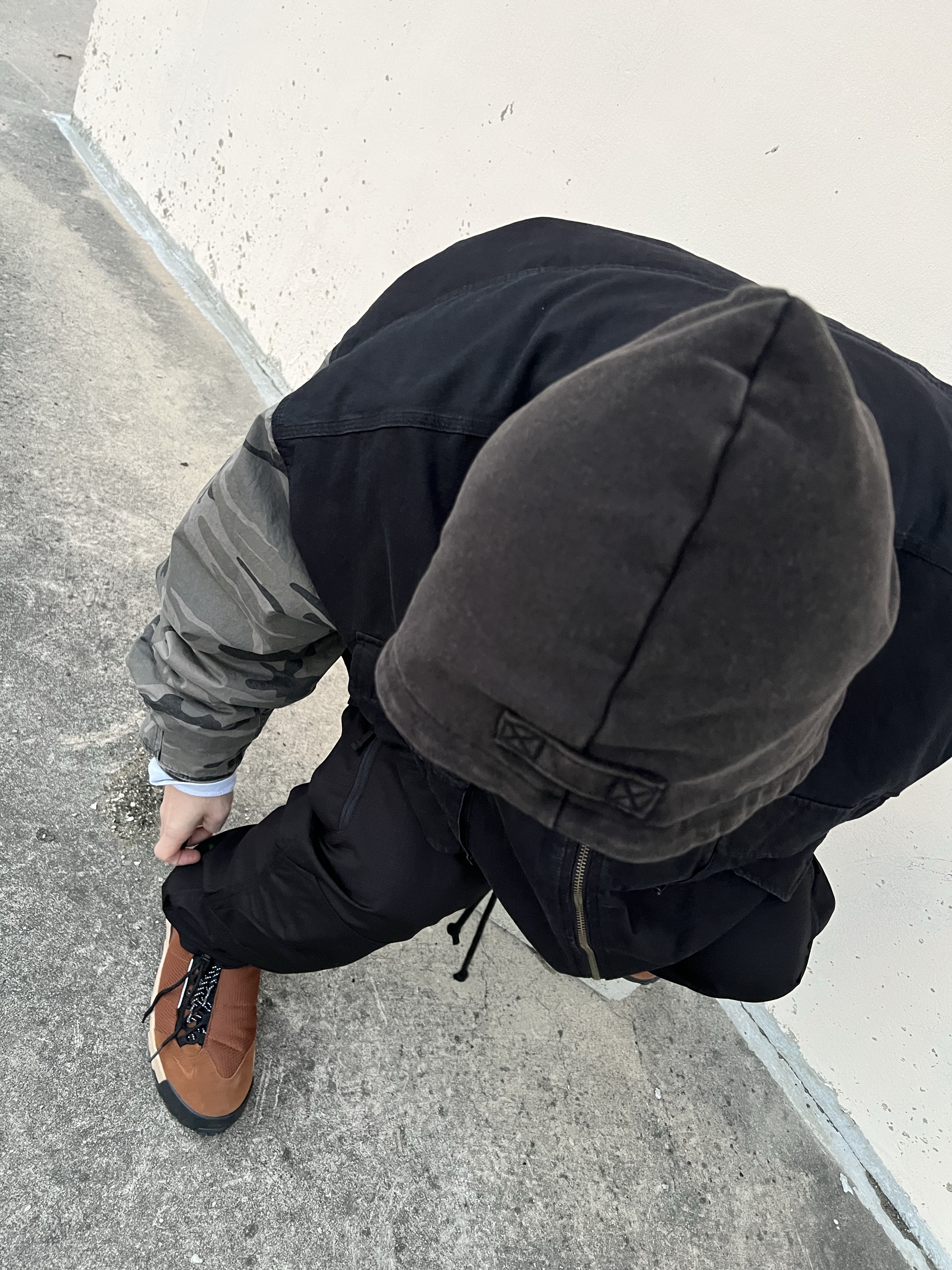 Nike x Sacai Magmascape SP Pecan, Undermycar Morph Oversized Crop Field Jacket Rock Ridge - 23SS 착용 스타일 - 5