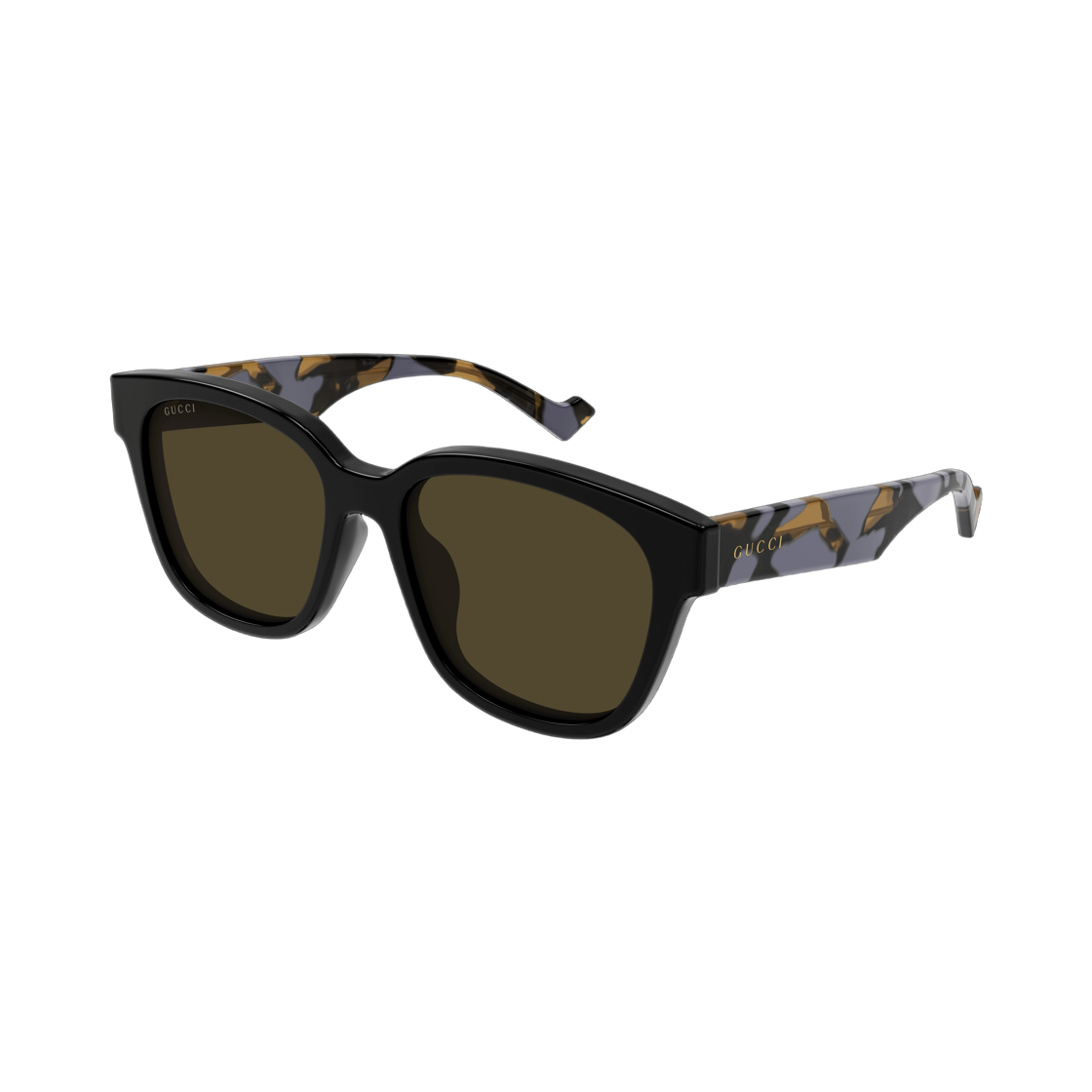 GG1430SK-004 Gucci Square Frame Sunglasses Black Havana