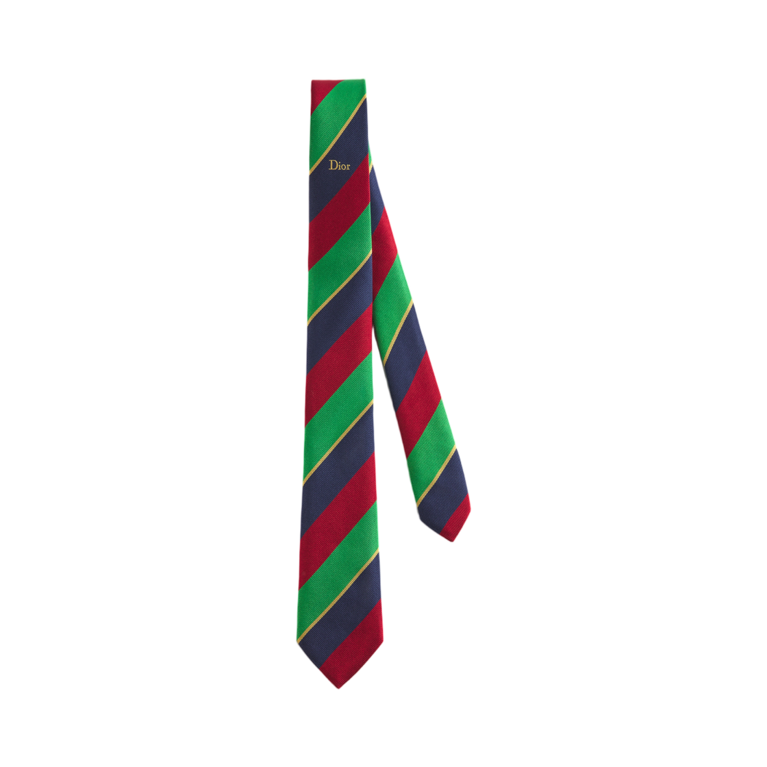 68C1047B6060-C582 Dior Striped Dior Tie Silk Multicolor