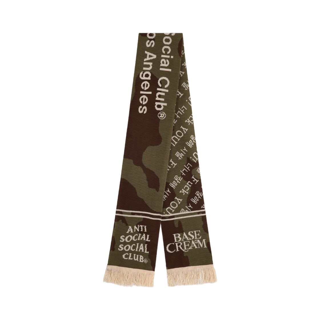 베이스크림x안티소셜소셜클럽 너잘시 머플러 카모(Basecream BCxASSC '너잘시' Muffler Camo)