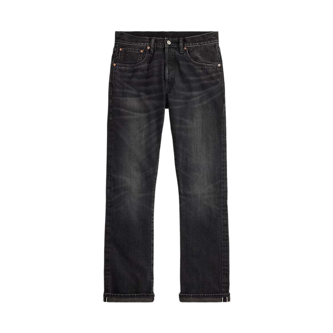 더블알엘 슬림 부츠 디스트레스드 셀비지 진 디스트레스드 블랙(Double RL Slim Boot Distressed Selvedge Jeans Distressesd Black)