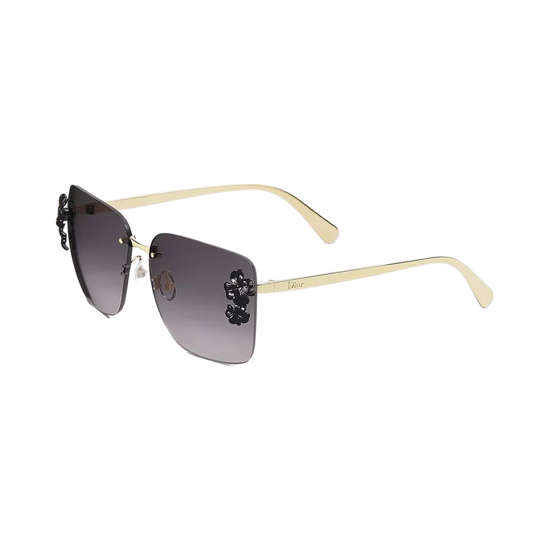 (W) 디올 클로버 S2U 스퀘어 선글라스 그라디언트 그레이((W) Dior Clover S2U Square Sunglasses Gradient Gray) - 2