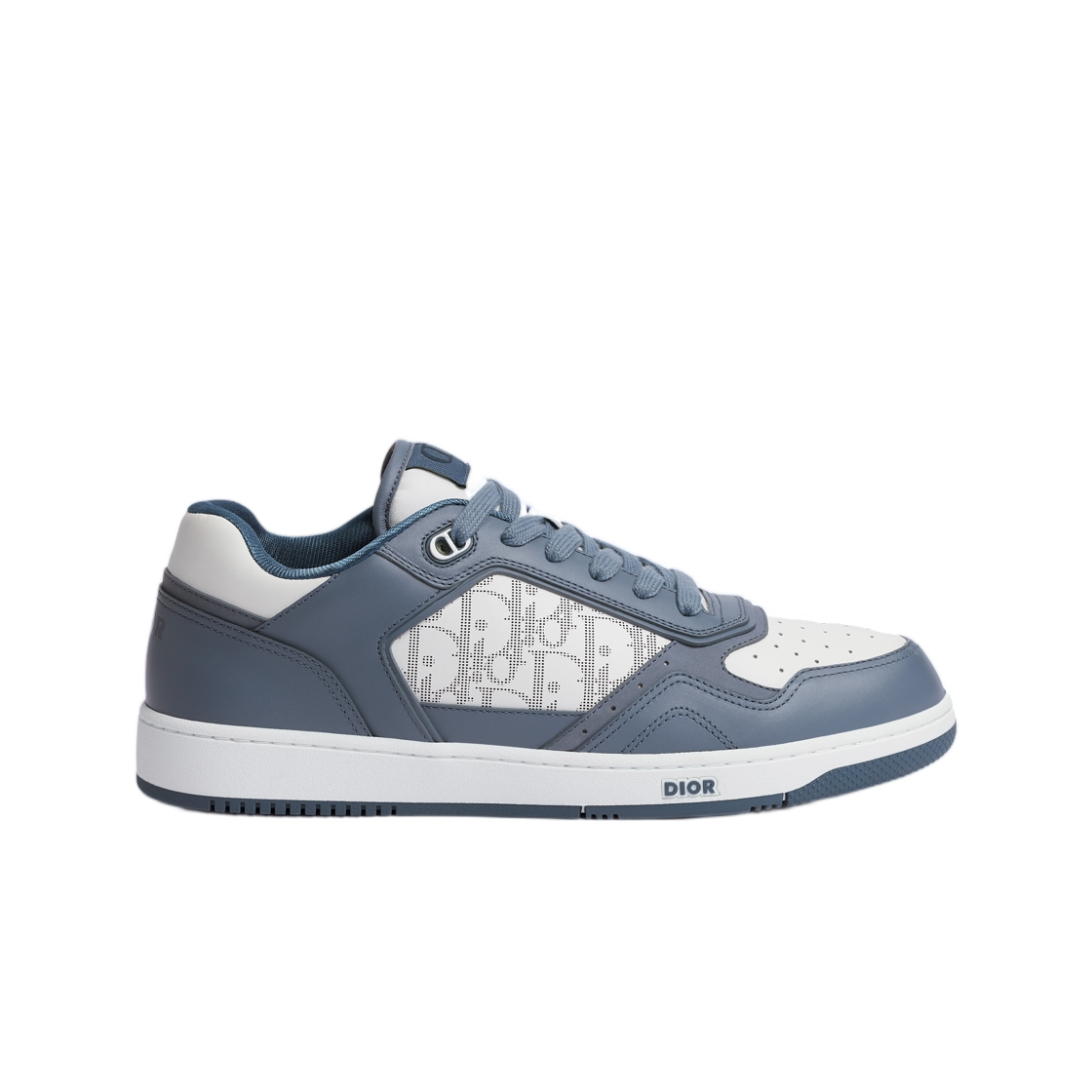 3SN272ZIJ-H052 Dior B27 Uptown Low Top Sneakers Smooth Calfskin with Dior Oblique Galaxy Leather Blue White