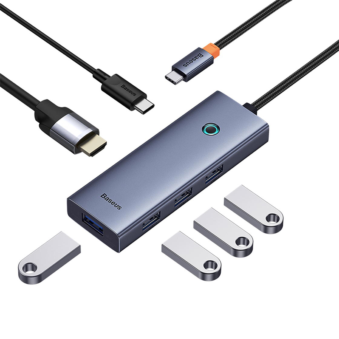 베이스어스 USB 허브 C타입 멀티 포트 HDMI 울트라조이 시리즈 6 in 1(BASEUS Hub 6-in-1)