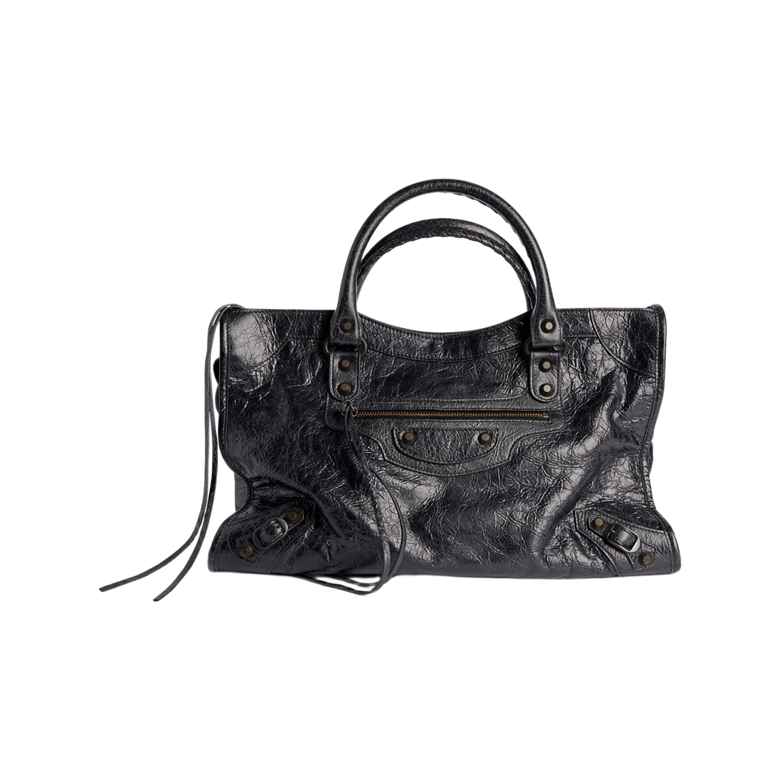 8230582ABEK1000 Balenciaga Le City Medium Bag Black Brass