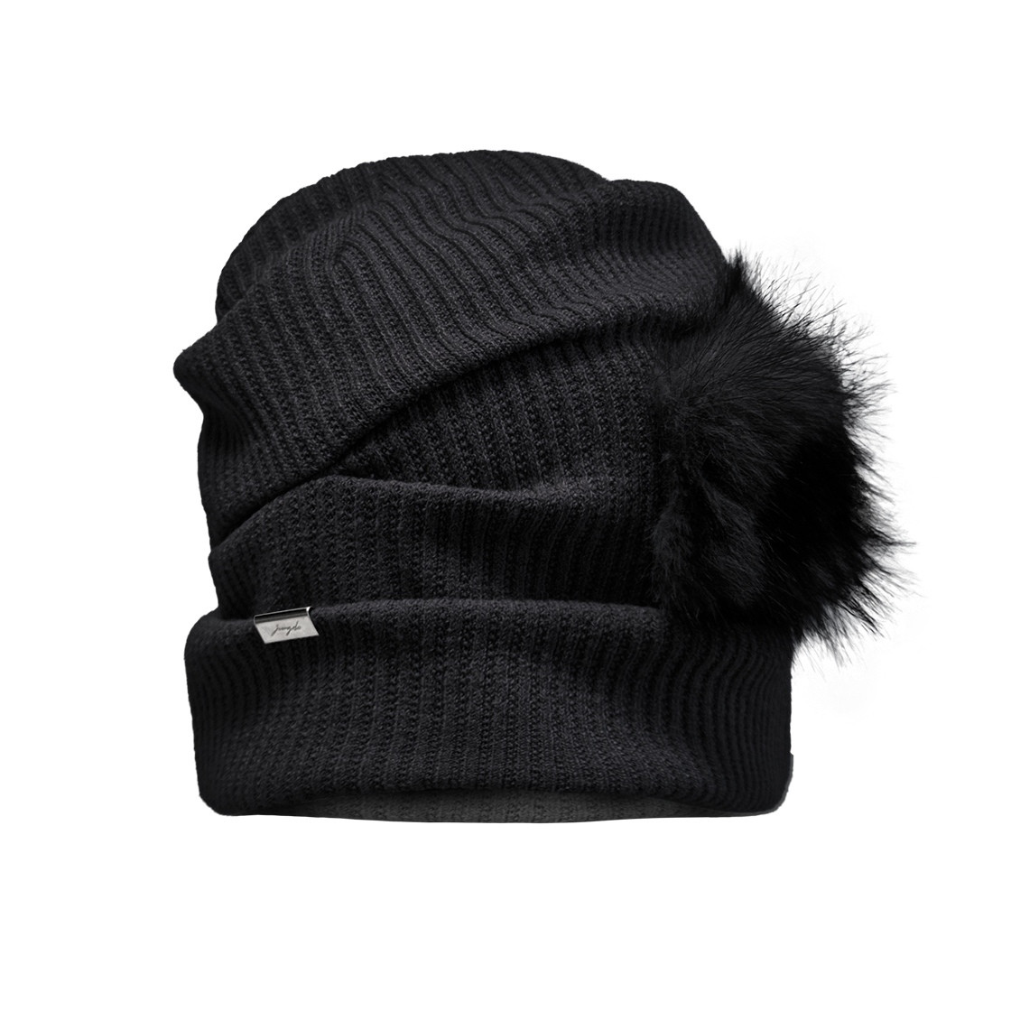 26ACC100 JUNGDO Fluffy Form Beanie . Black