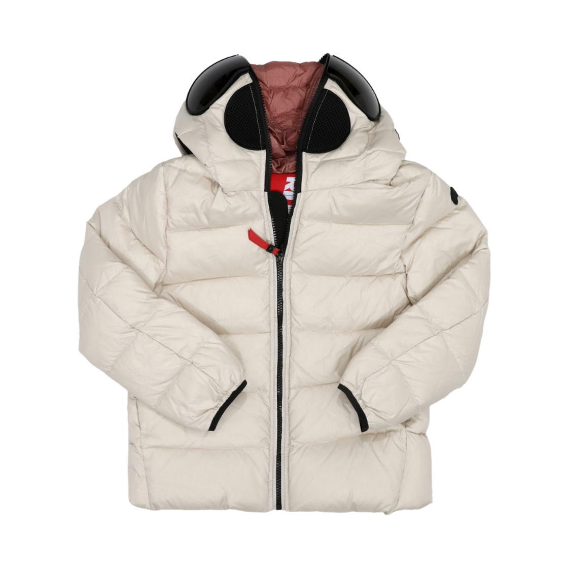 (키즈) AI 라이더스 나일론 마이크로 립스탁 고글 다운 자켓 문 그레이((Kids) AI Riders Nylon Micro Ripstop Goggle Down Jacket Moon Grey)