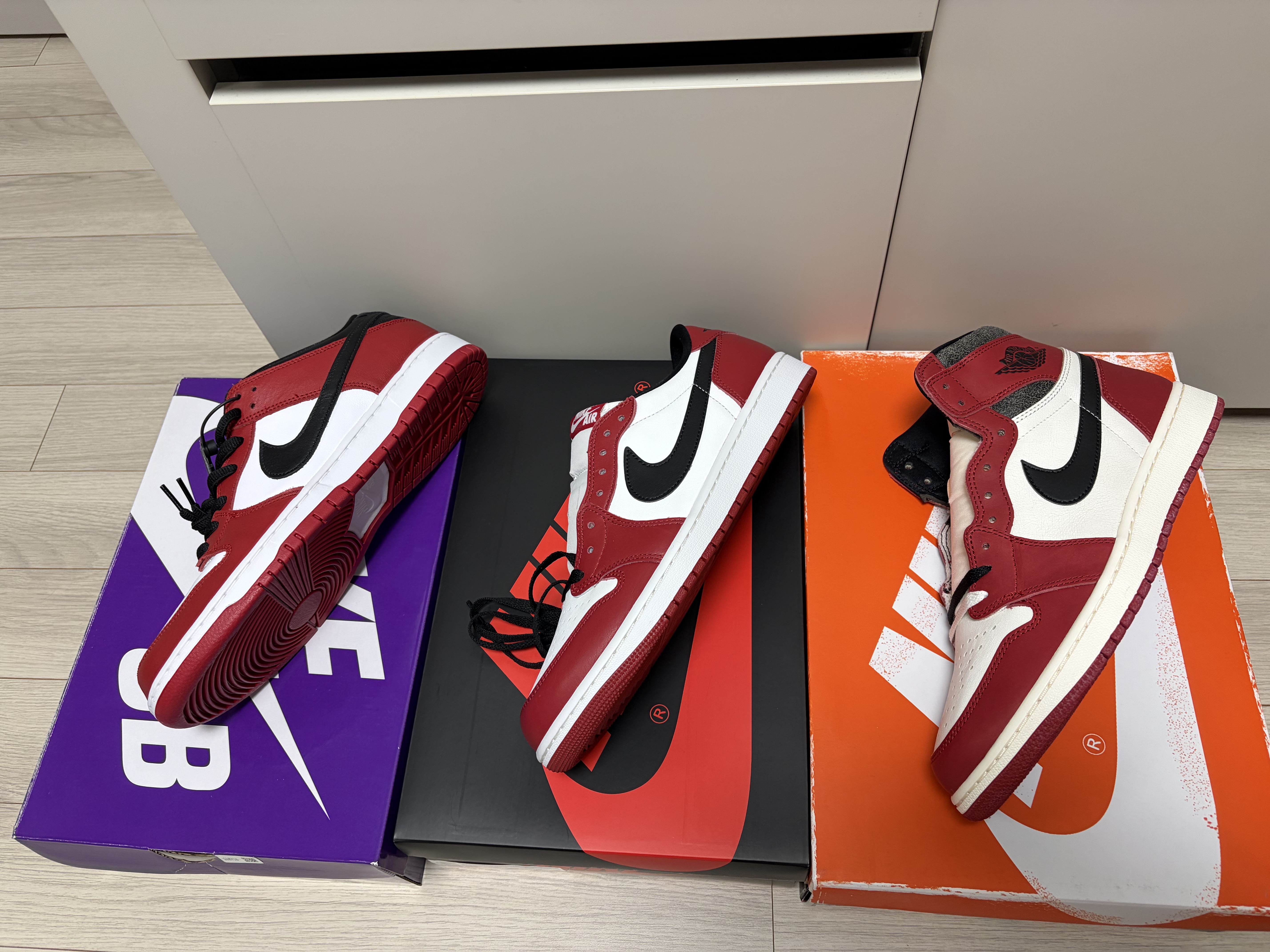 Jordan 1 Retro Low OG Chicago, Jordan 1 Retro High OG Chicago 2022 착용 스타일 - 2