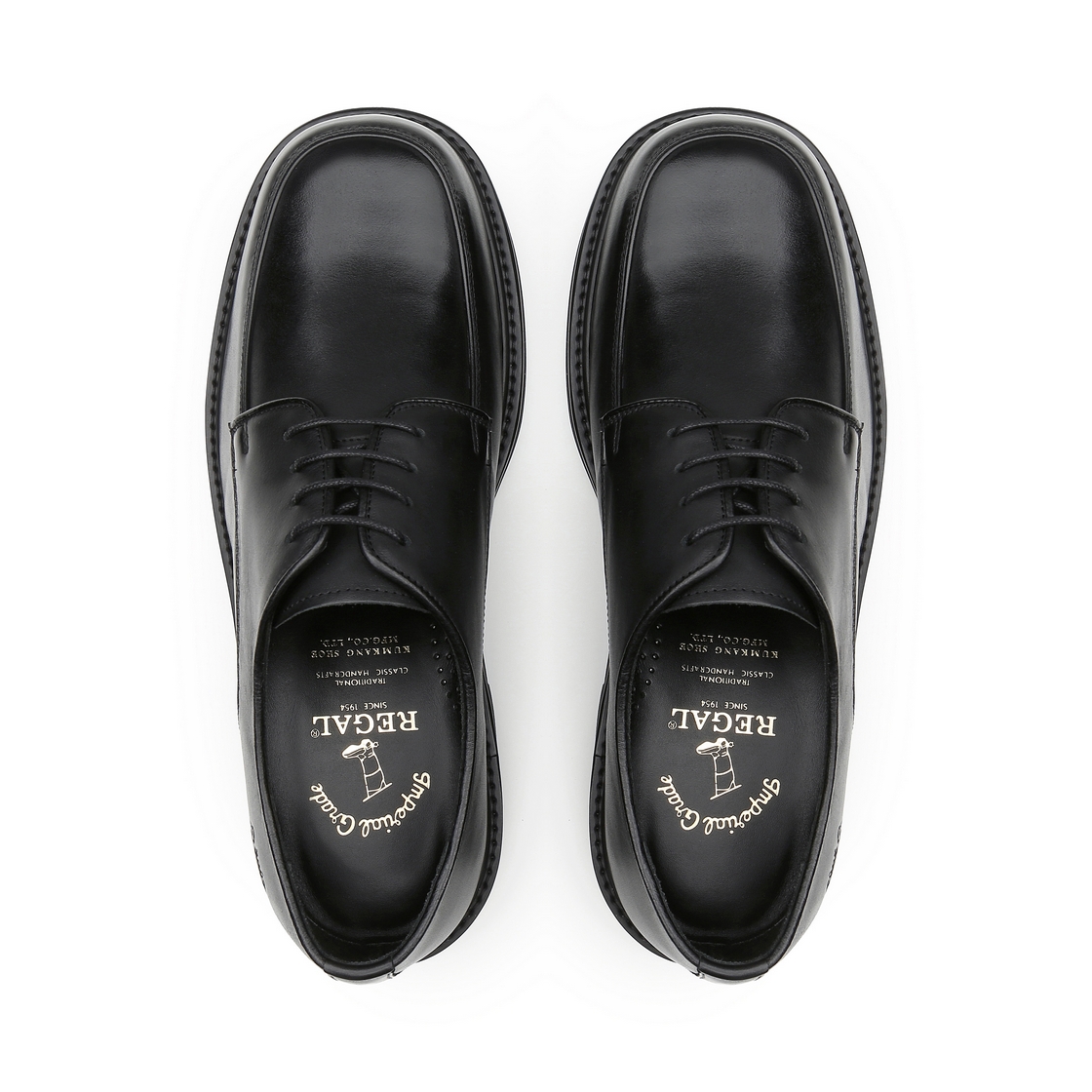 리갈 남성 스퀘어토 U팁 드레스 블랙(REGAL Men’s Square-Toe U-Tip Dress Shoes Black) - 4