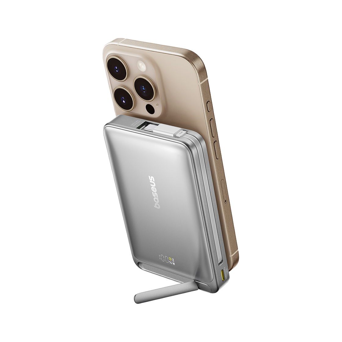 베이스어스 맥세이프 보조배터리 케이블 일체형 qi2 노모스 고속 충전 멀티 3in1 C타입 10000mAh(BASEUS Qi2 Nomos 3in1 10000mAh) - 2