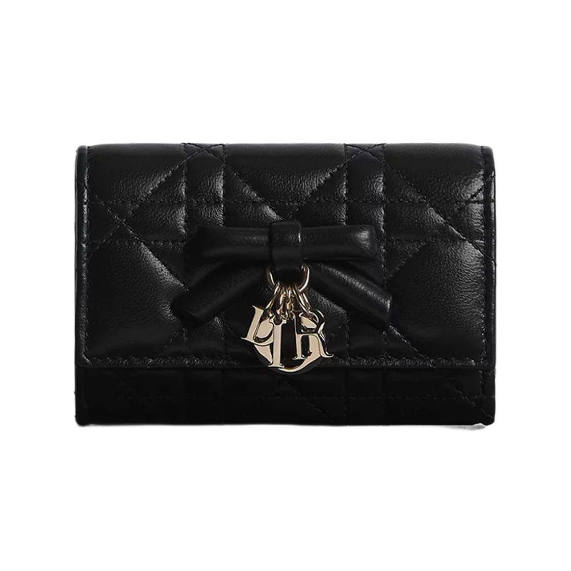 S2607OUQA-M900 Dior My Dior Glycine Wallet with Cannage Lambskin Black