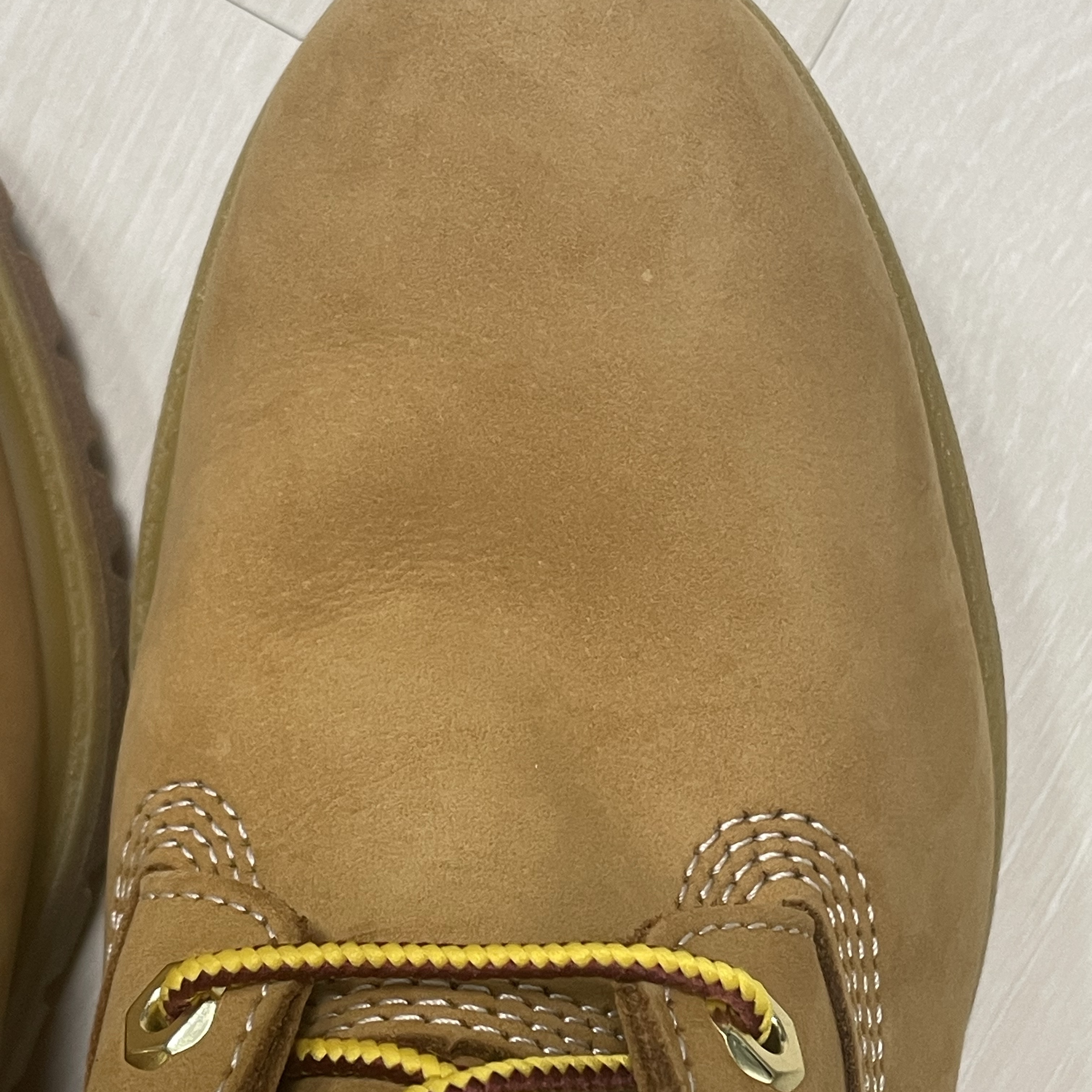 Timberland Premium 6 inch Waterproof Boot Wheat Nubuck - Wide 착용 스타일