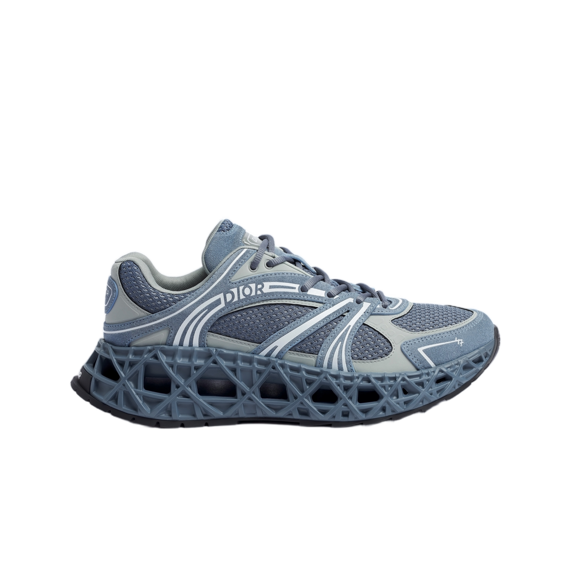 3SN323AAY-H514 Dior B35 NXXT Sneakers Suede Technical Fabric and Technical Mesh Blue