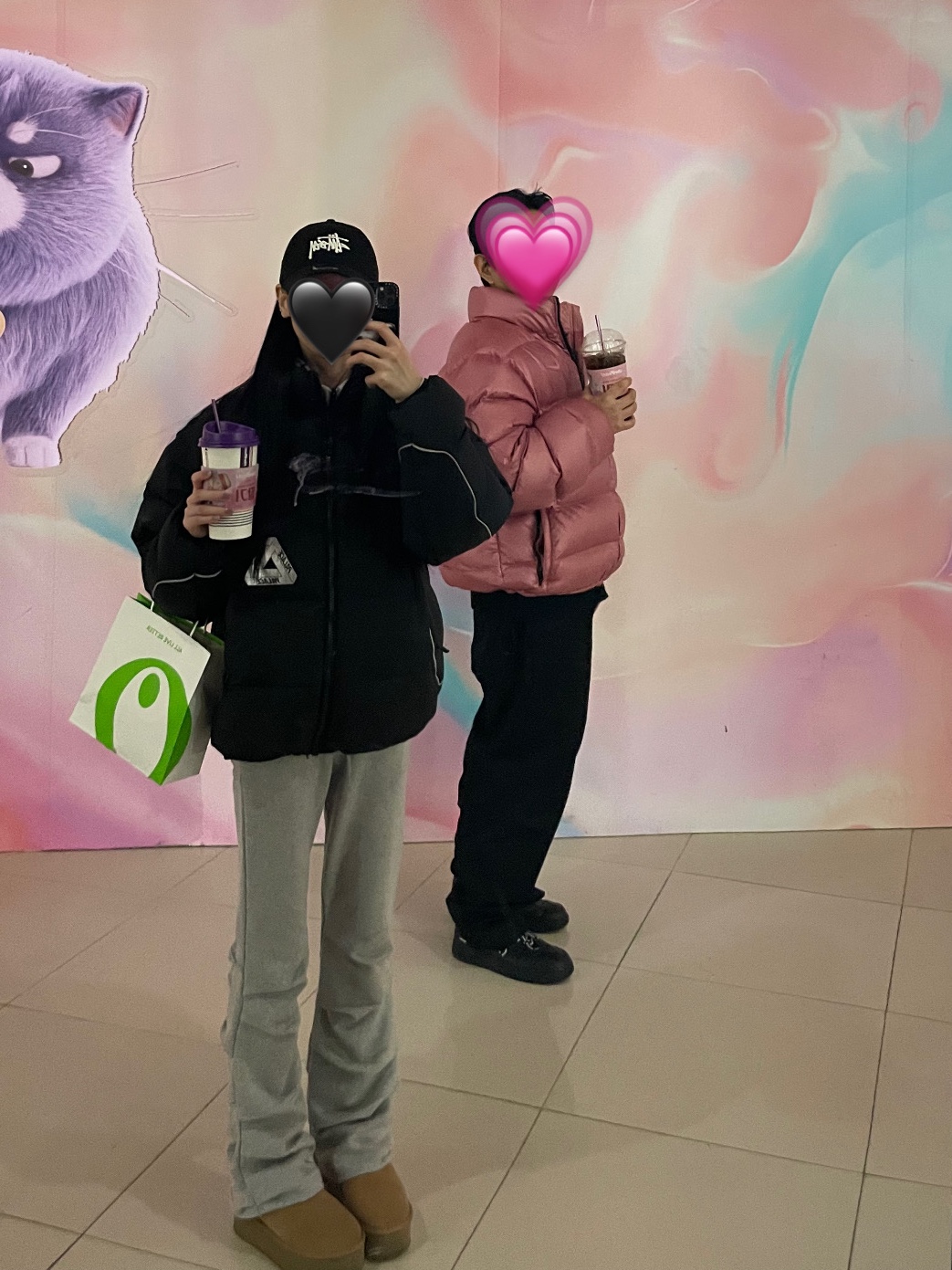 Palace Ripstop Puffa Black - 25FW, Nike x Drake Nocta Sunset Puffer Jacket Desert Berry Elemental Pink (FN8196-667) 착용 스타일 - 1