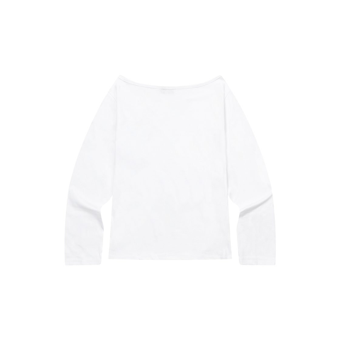 무센트 러브릿츠 미니 하트 로고 원 숄더 긴팔 티 (2컬러) 화이트(MUCENT Lovrits Mini Heart Logo One Shoulder T (2Color) White) - 2