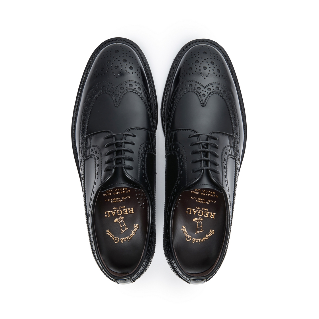 리갈 남성 클래식 윙팁 드레스 블랙(REGAL Men’s Classic Wingtip Dress Shoes Black) - 4