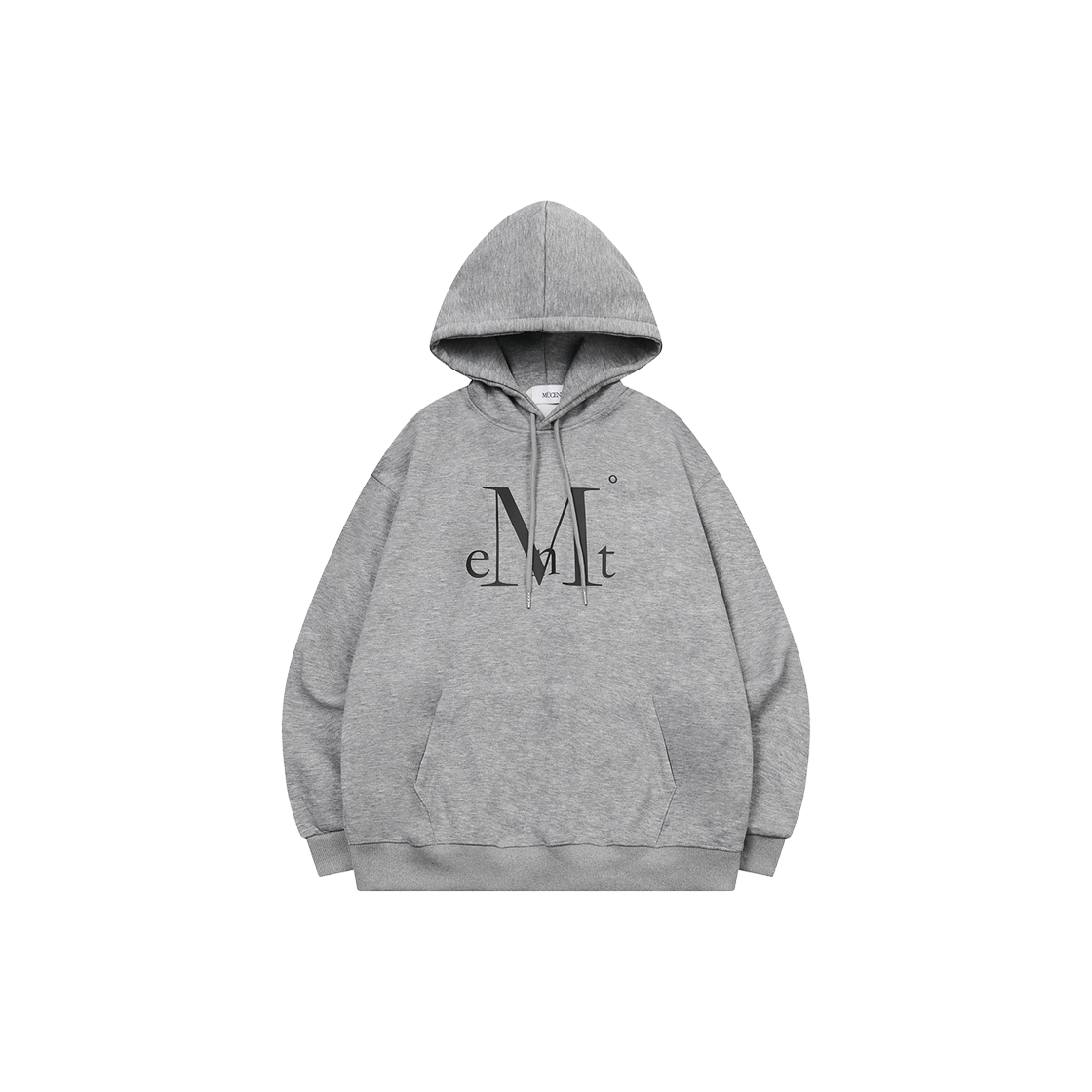 P0000BGQ MUCENT Big Logo Hood T Unisex (2Color) Gray