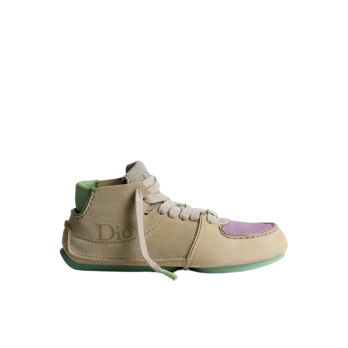 디올 로디 레이스업 부츠 누벅 스웨이드 베이지(Dior Roadie Lace Up Boot Nubuck with Suede Beige) - 1