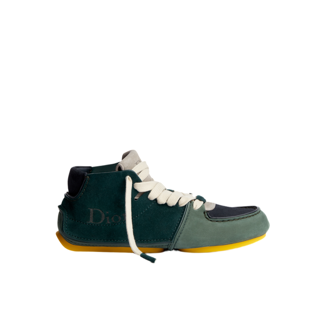 3BO397ACO-H651 Dior Roadie Lace Up Boot Nubuck with Suede Green