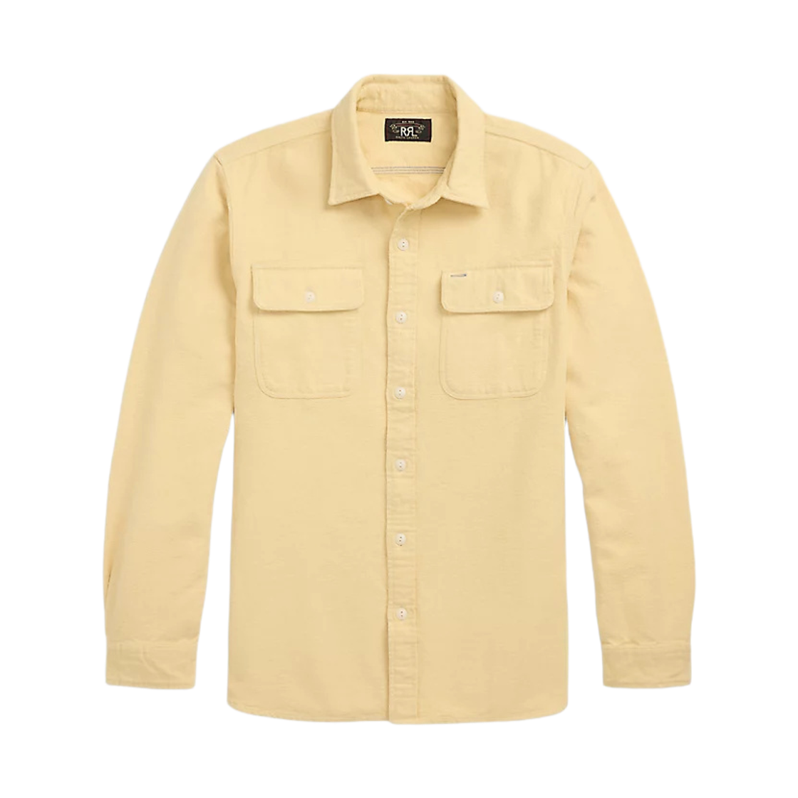 782973912001 Double RL Brushed Chamois Workshirt Faded Yellow