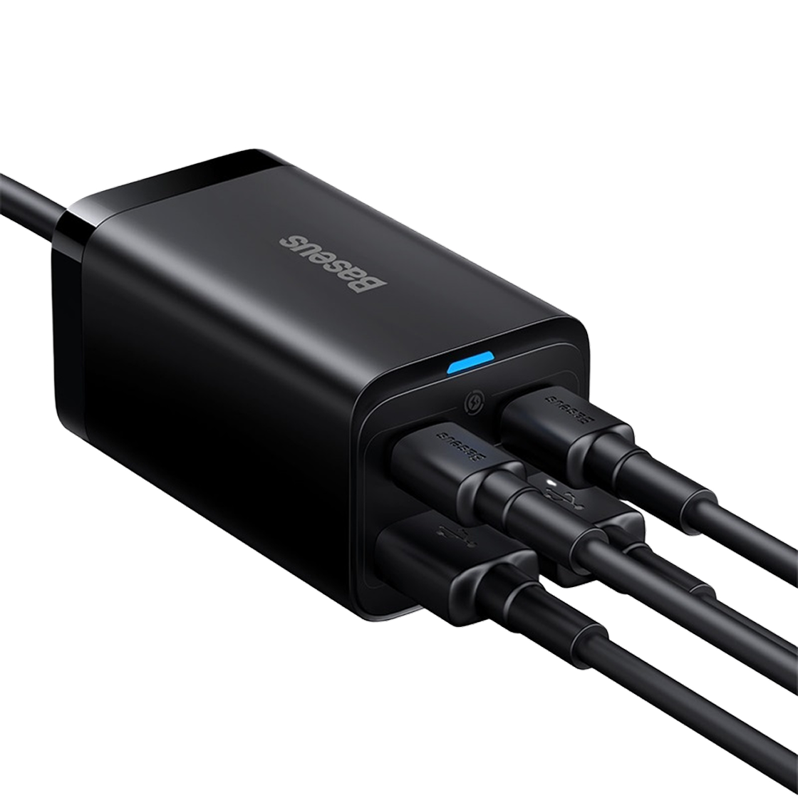 베이스어스 멀티 충전기 초고속 4포트 USB 고속충전기 65W GaN3 Pro 2C+2U (1m)
