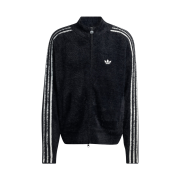 Adidas Faux Mohair Classic Track Top Black Off White - KR Sizing