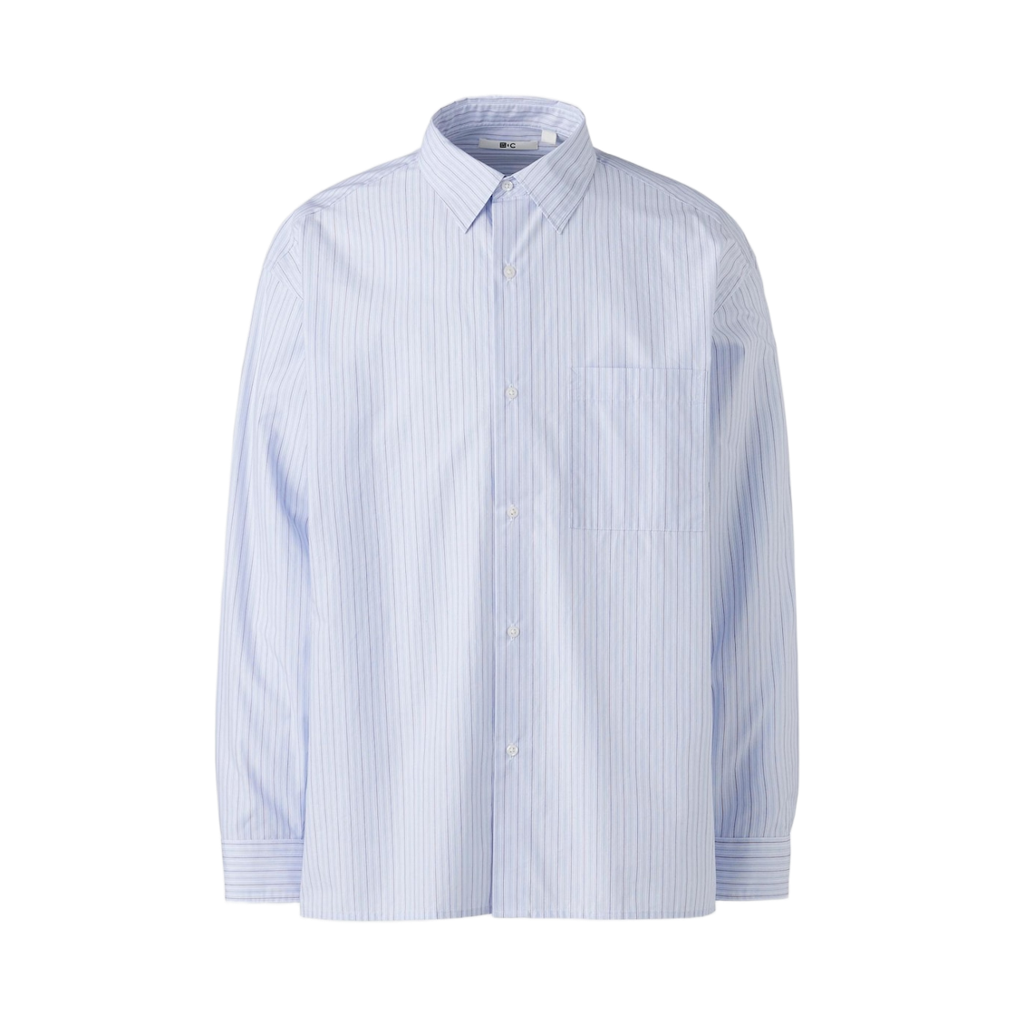 유니클로 C 스트라이프 브로드클로스 오버사이즈 셔츠 블루 - JP(Uniqlo C Striped Broadcloth Oversized Shirt Blue - JP) - 1