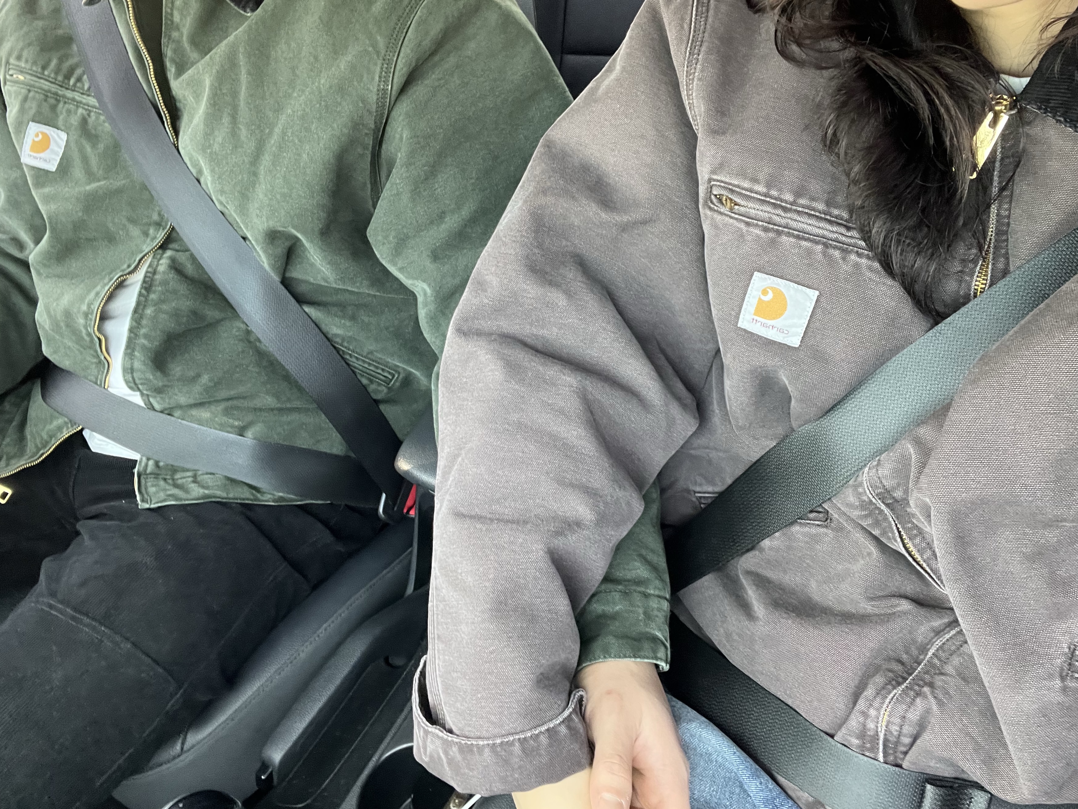 Carhartt WIP OG Detroit Jacket Tobacco Black 착용 스타일 - 3