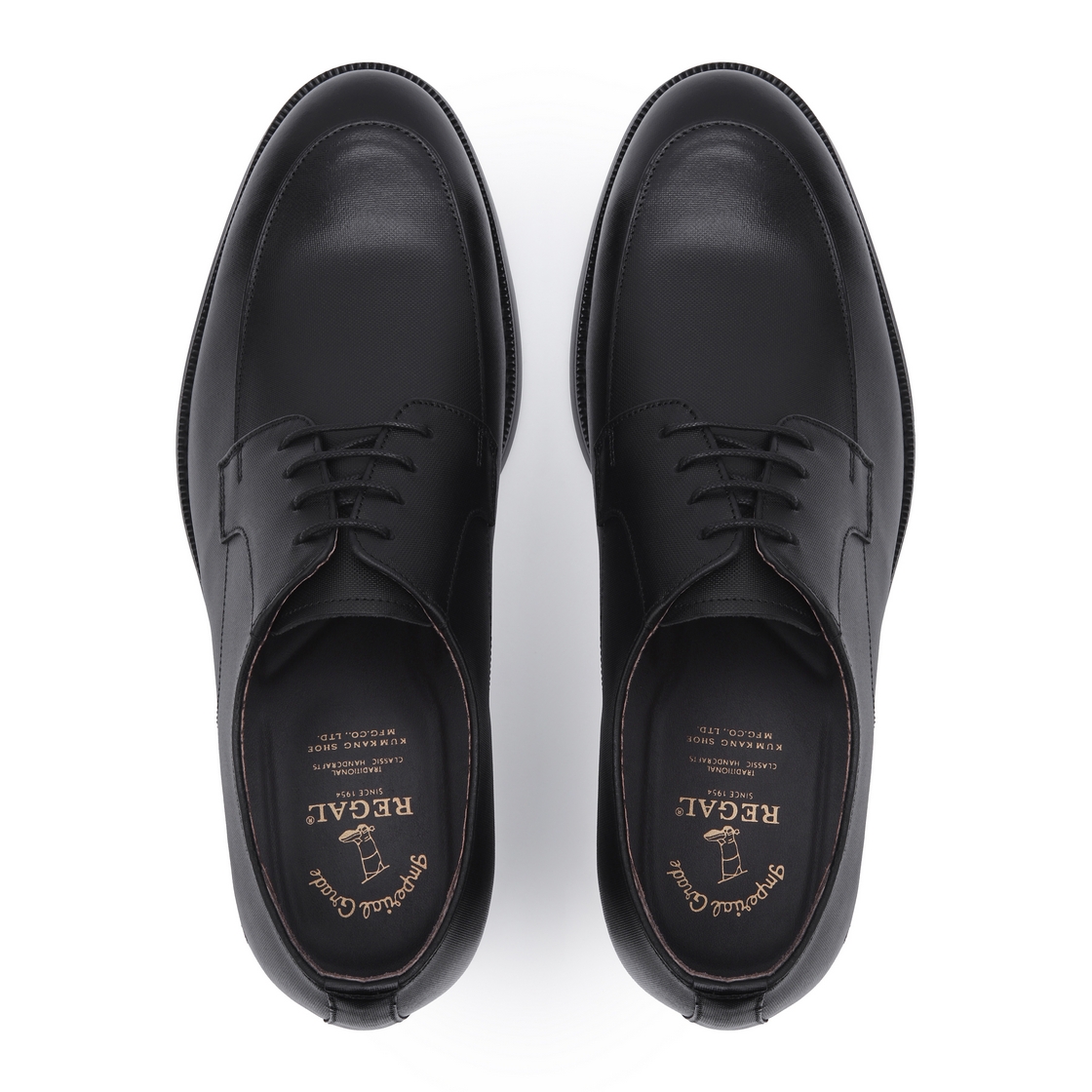 리갈 남성 U TIP 더비 블랙(REGAL Men’s U TIP Derby Shoes Black) - 4