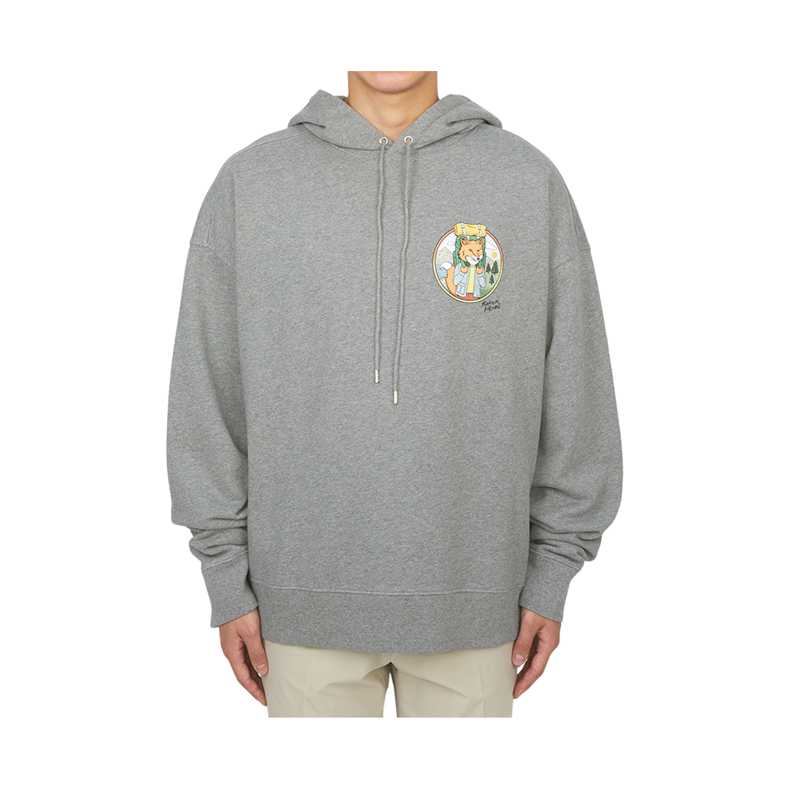 [20% 쿠폰] 메종 키츠네 램블링 폭스 오버사이즈 후드 미디움 그레이 멜란지([20% 쿠폰] Maison Kitsune Rambling Fox Oversize Hoodie Medium Grey Melange) - 2